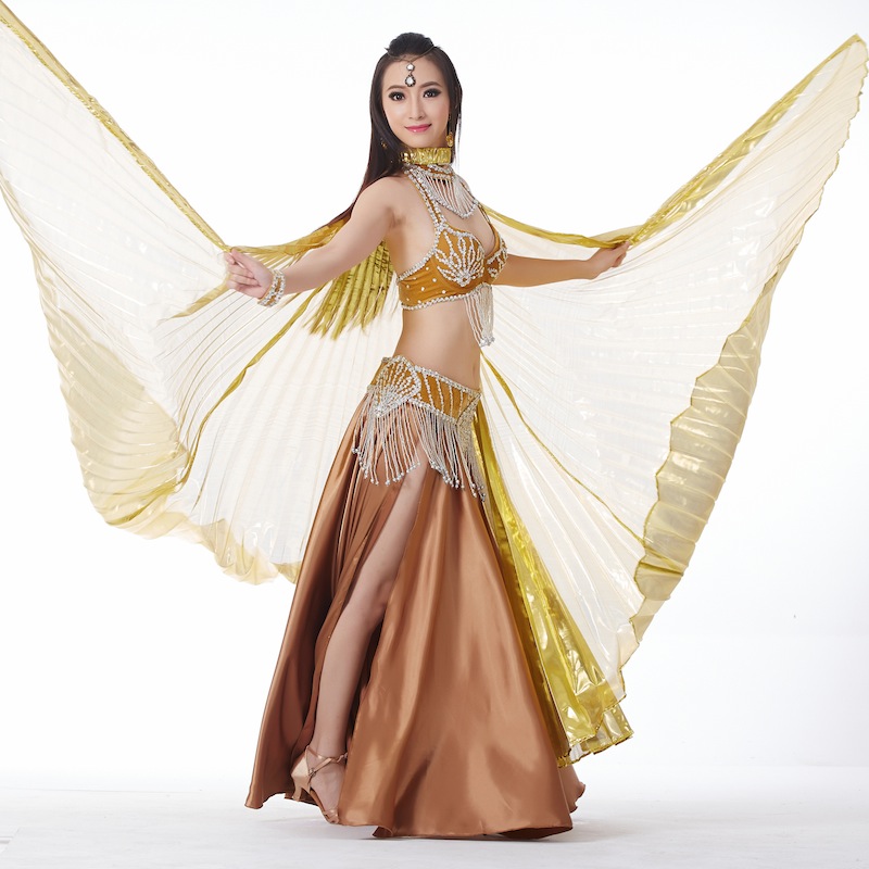 6 Pieces Dancewear Polyester Belly Dance Performance Costumes For Women 6 Pieces Dancewear Polyester Belly Dance Performance Costumes For Women